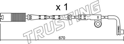 Trusting SU.150 - Indikators, Bremžu uzliku nodilums adetalas.lv