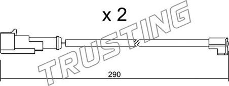 Trusting SU.100K - Indikators, Bremžu uzliku nodilums adetalas.lv