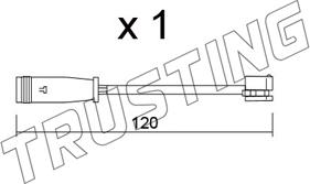 Trusting SU.398 - Indikators, Bremžu uzliku nodilums adetalas.lv