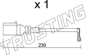 Trusting SU.364 - Indikators, Bremžu uzliku nodilums adetalas.lv