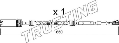 Trusting SU.304 - Indikators, Bremžu uzliku nodilums adetalas.lv