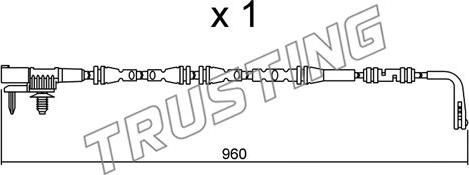 Trusting SU.317 - Indikators, Bremžu uzliku nodilums adetalas.lv