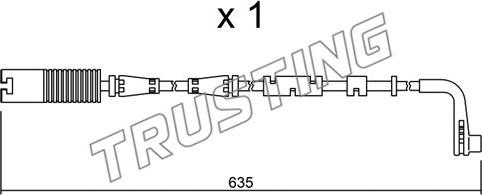 Trusting SU.205 - Indikators, Bremžu uzliku nodilums adetalas.lv