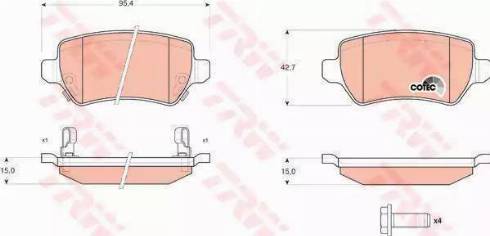 BOSCH F 026 000 030 - Bremžu uzliku kompl., Disku bremzes adetalas.lv