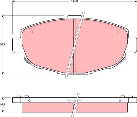 Magneti Marelli PF0995 - Bremžu uzliku kompl., Disku bremzes adetalas.lv