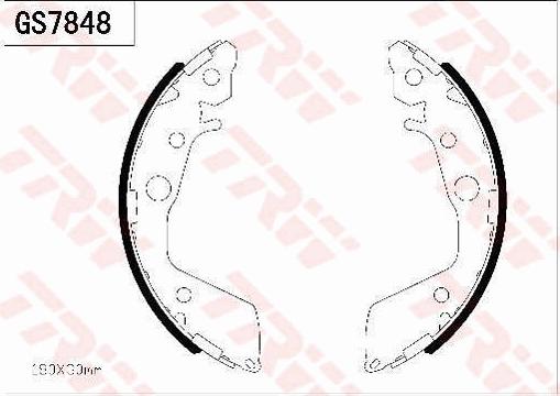 TRW GS7848 - Bremžu loku komplekts adetalas.lv