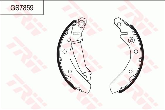 TRW GS7859 - Bremžu loku komplekts adetalas.lv
