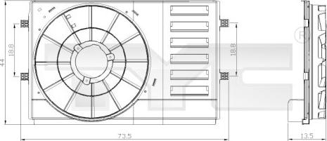 TYC 837-0034-1 - Kronšteins, Radiatora ventilators adetalas.lv