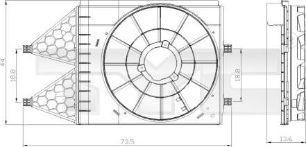 TYC 837-0033-1 - Kronšteins, Radiatora ventilators adetalas.lv