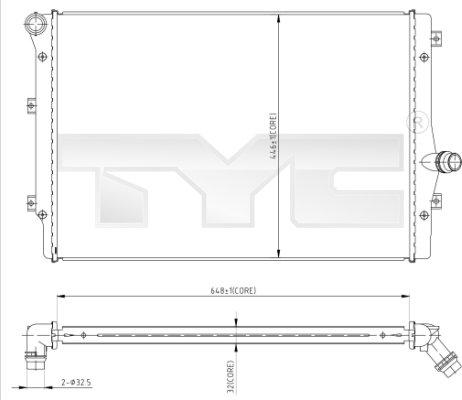 TYC 702-0024 - Radiators, Motora dzesēšanas sistēma adetalas.lv