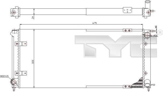 TYC 737-0059 - Radiators, Motora dzesēšanas sistēma adetalas.lv