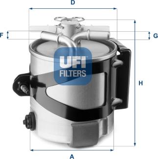 UFI 55.430.00 - Degvielas filtrs adetalas.lv