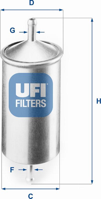 UFI 31.501.00 - Degvielas filtrs adetalas.lv