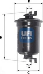 UFI 31.525.00 - Degvielas filtrs adetalas.lv