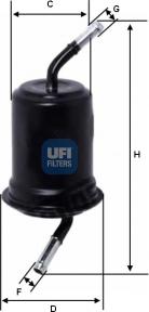 UFI 31.520.00 - Degvielas filtrs adetalas.lv