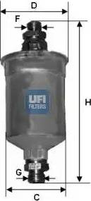 UFI 31.658.00 - Degvielas filtrs adetalas.lv