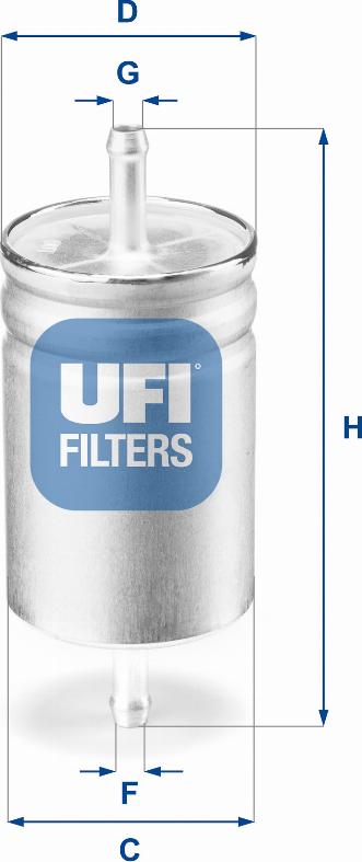 UFI 31.611.00 - Degvielas filtrs adetalas.lv