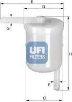 UFI 31.003.00 - Degvielas filtrs adetalas.lv