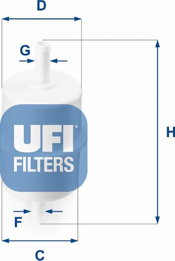 UFI 31.010.00 - Degvielas filtrs adetalas.lv