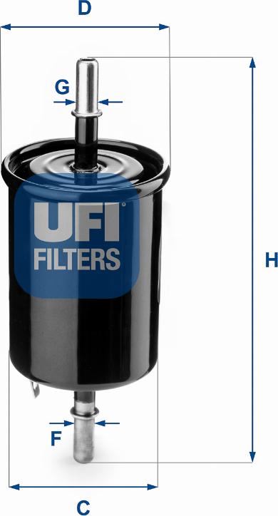 UFI 31.843.00 - Degvielas filtrs adetalas.lv