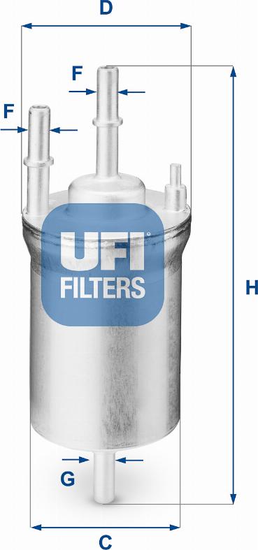 UFI 31.833.00 - Degvielas filtrs adetalas.lv