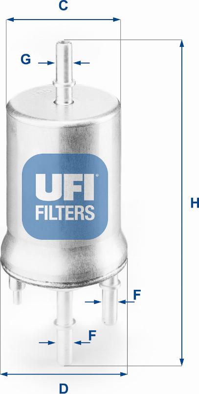 UFI 31.832.00 - Degvielas filtrs adetalas.lv