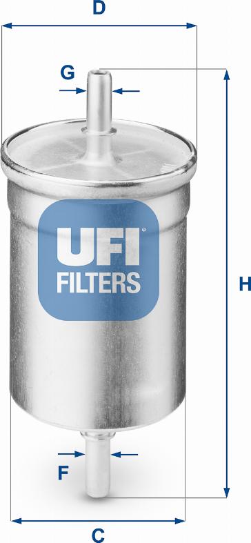 UFI 31.710.00 - Degvielas filtrs adetalas.lv