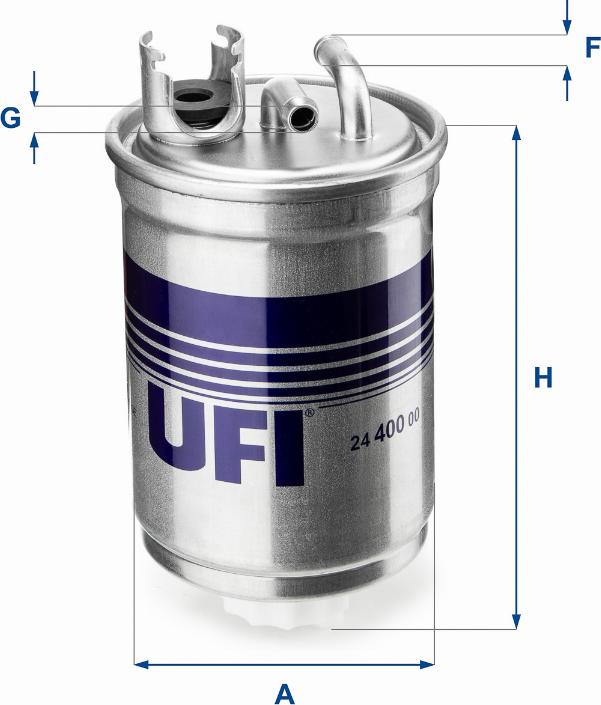 UFI 24.400.00 - Degvielas filtrs adetalas.lv