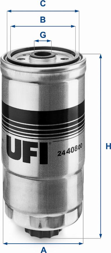 UFI 24.408.00 - Degvielas filtrs adetalas.lv