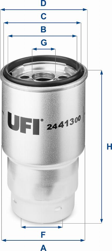 UFI 24.413.00 - Degvielas filtrs adetalas.lv