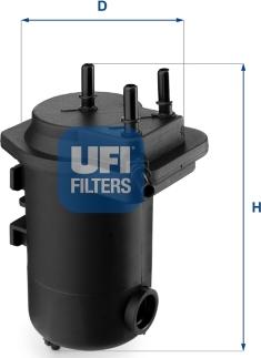 UFI 24.051.00 - Degvielas filtrs adetalas.lv