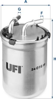 UFI 24.016.00 - Degvielas filtrs adetalas.lv