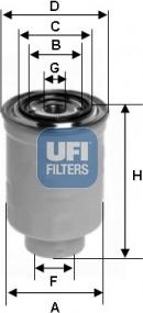 UFI 24.392.00 - Degvielas filtrs adetalas.lv