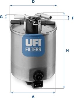 UFI 24.025.01 - Degvielas filtrs adetalas.lv