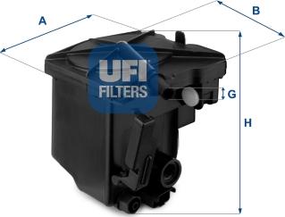 UFI 24.027.00 - Degvielas filtrs adetalas.lv