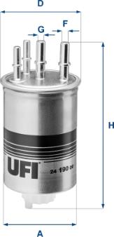 UFI 24.190.00 - Degvielas filtrs adetalas.lv