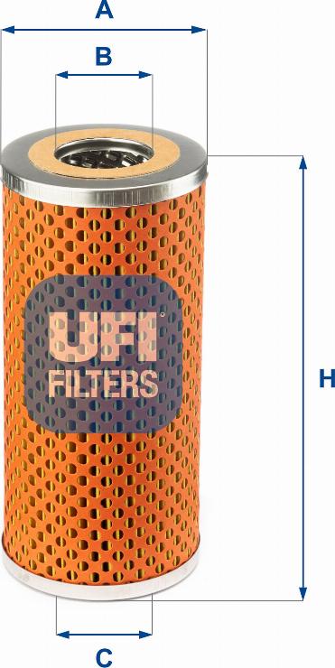 UFI 25.407.01 - Eļļas filtrs adetalas.lv