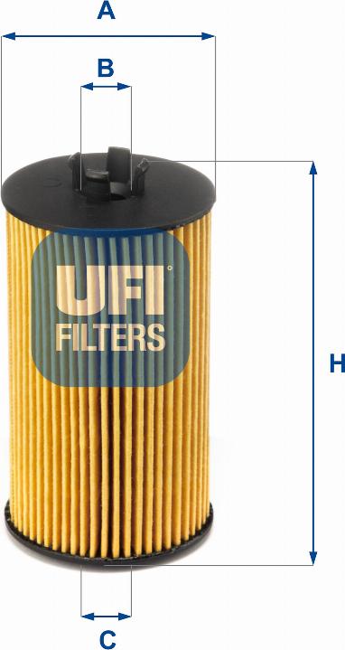 UFI 25.064.00 - Eļļas filtrs adetalas.lv