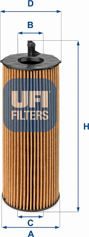 UFI 25.068.00 - Eļļas filtrs adetalas.lv