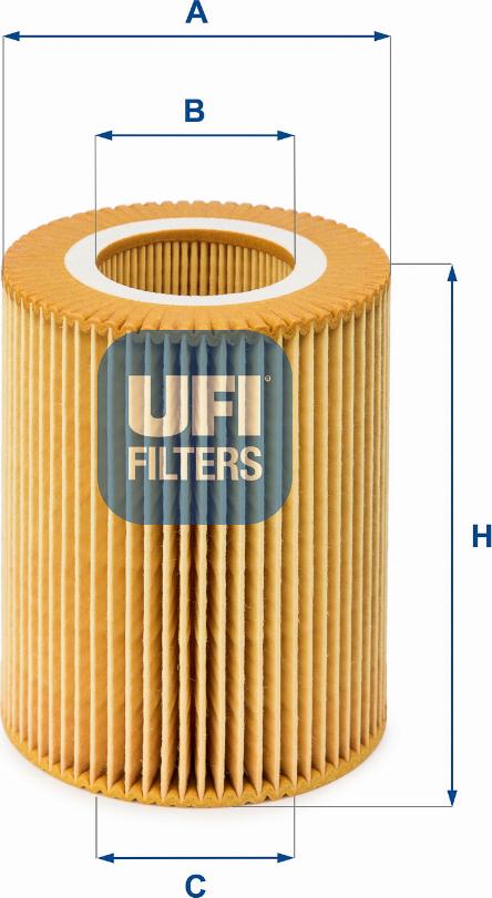 UFI 25.004.00 - Eļļas filtrs adetalas.lv