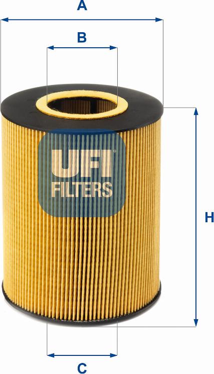 UFI 25.016.00 - Eļļas filtrs adetalas.lv