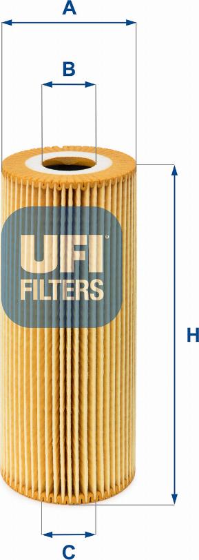 UFI 25.011.00 - Eļļas filtrs adetalas.lv