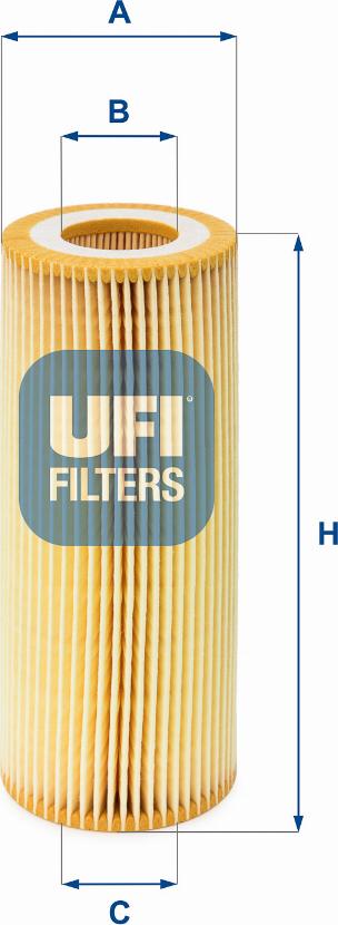 UFI 25.021.00 - Eļļas filtrs adetalas.lv