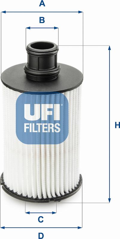 UFI 25.073.02 - Eļļas filtrs adetalas.lv