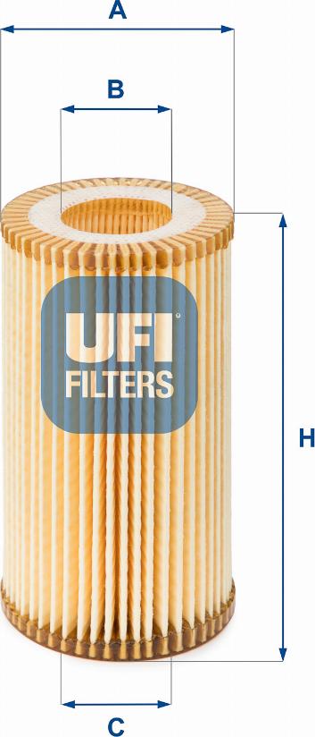 UFI 25.159.00 - Eļļas filtrs adetalas.lv