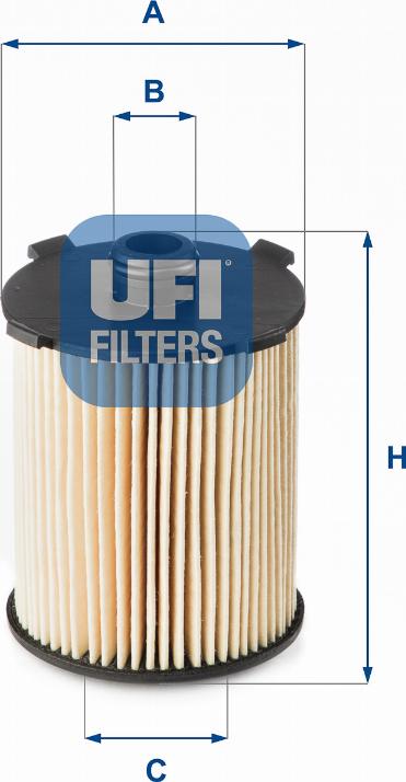 UFI 25.110.00 - Eļļas filtrs adetalas.lv