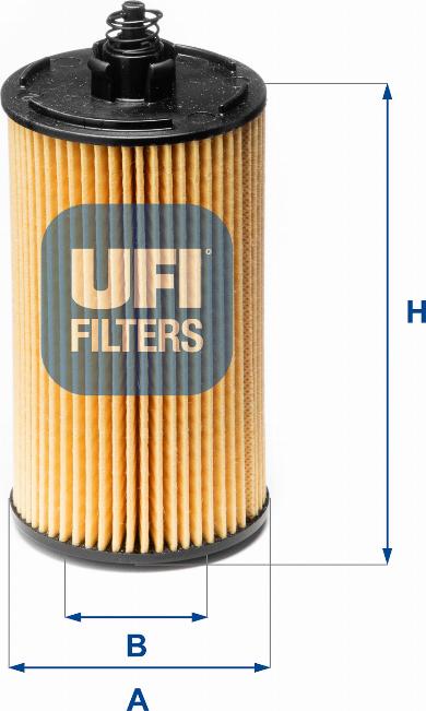 UFI 25.183.00 - Eļļas filtrs adetalas.lv