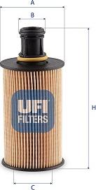 UFI 25.290.00 - Eļļas filtrs adetalas.lv