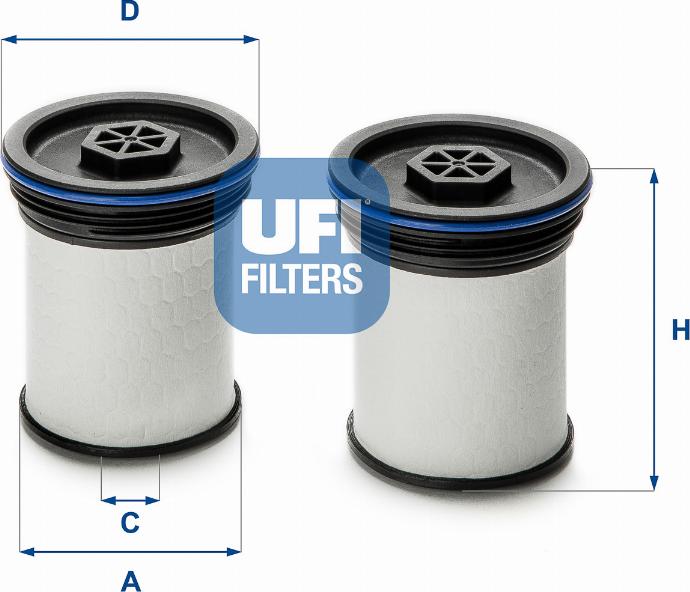 UFI 26.047.00 - Degvielas filtrs adetalas.lv