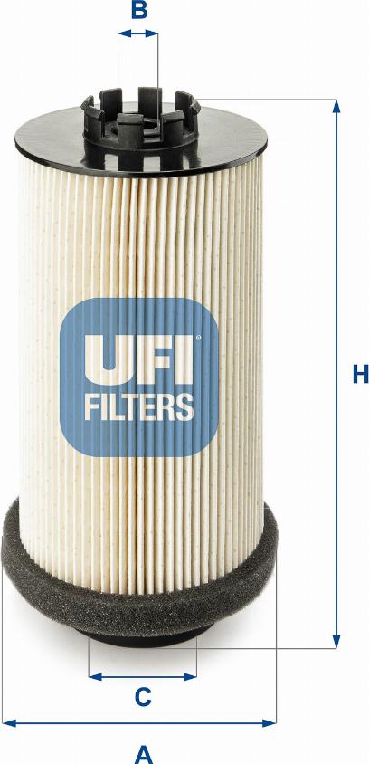 UFI 26.001.00 - Degvielas filtrs adetalas.lv